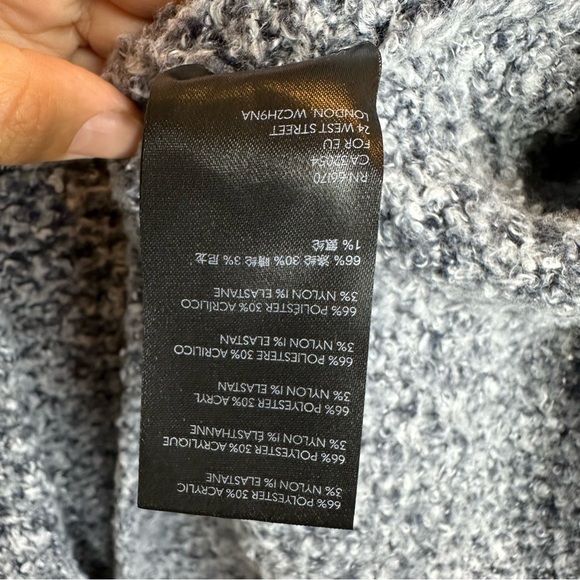 Free People Women’s Fuzzy BFF Gray Cardigan Sweater Oversized Size M - Picture 6 of 7